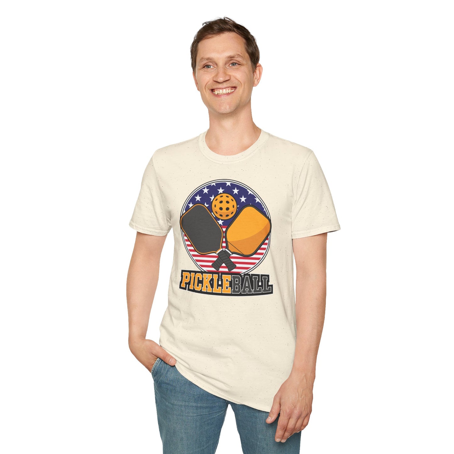Pickleball Crossed Paddles Graphic Tee for Pickleball Fans