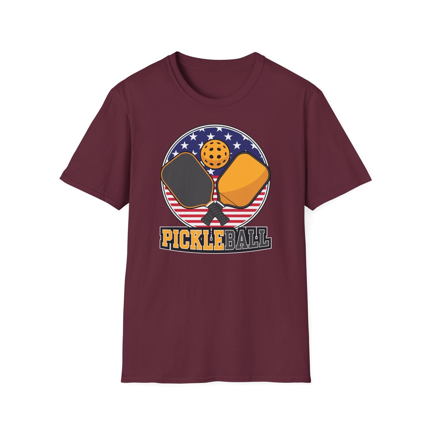Pickleball Crossed Paddles Graphic Tee for Pickleball Fans