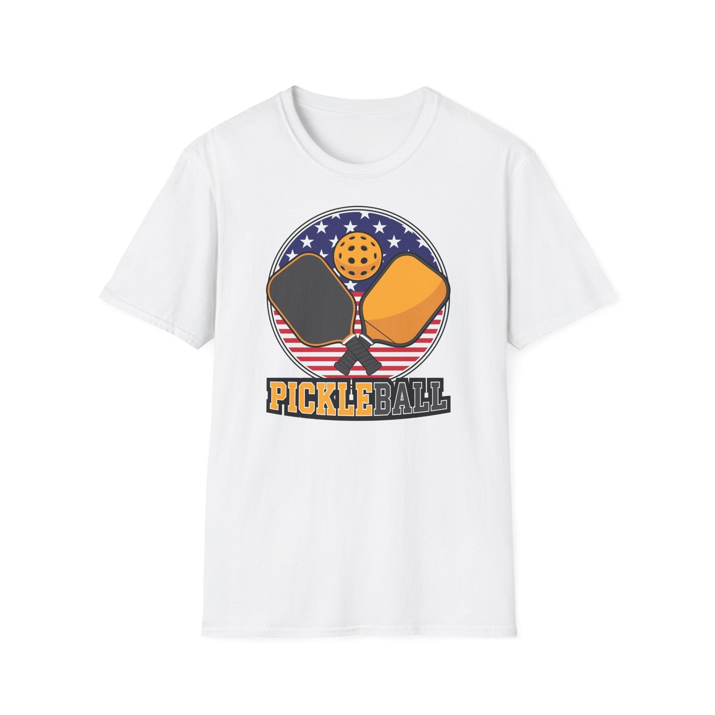 Pickleball Crossed Paddles Graphic Tee for Pickleball Fans