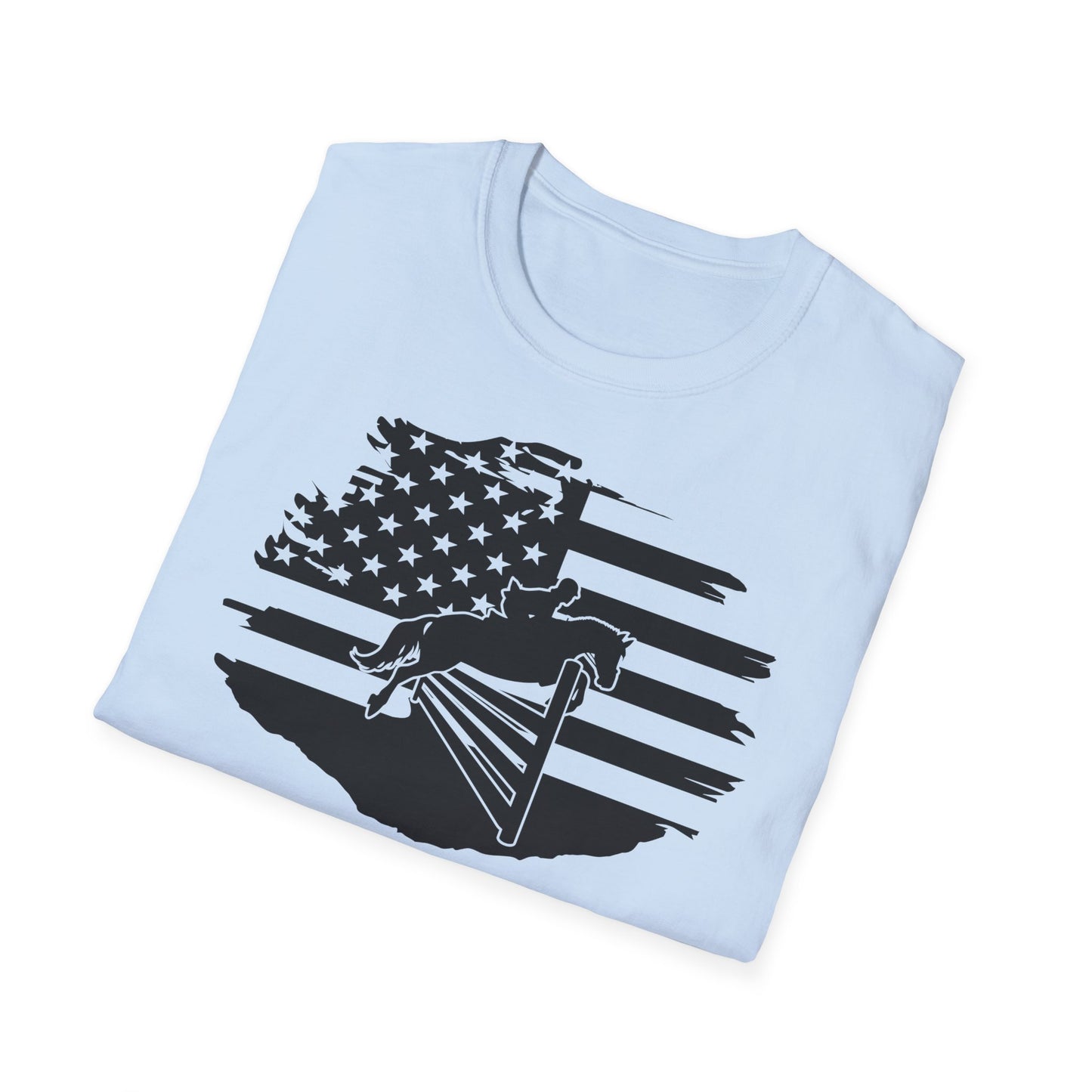 Jumper with Distressed Flag - Softstyle T-Shirt