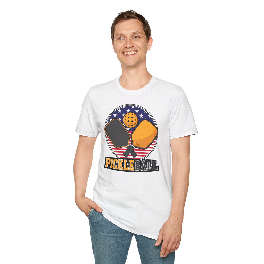 Pickleball Crossed Paddles Graphic Tee for Pickleball Fans