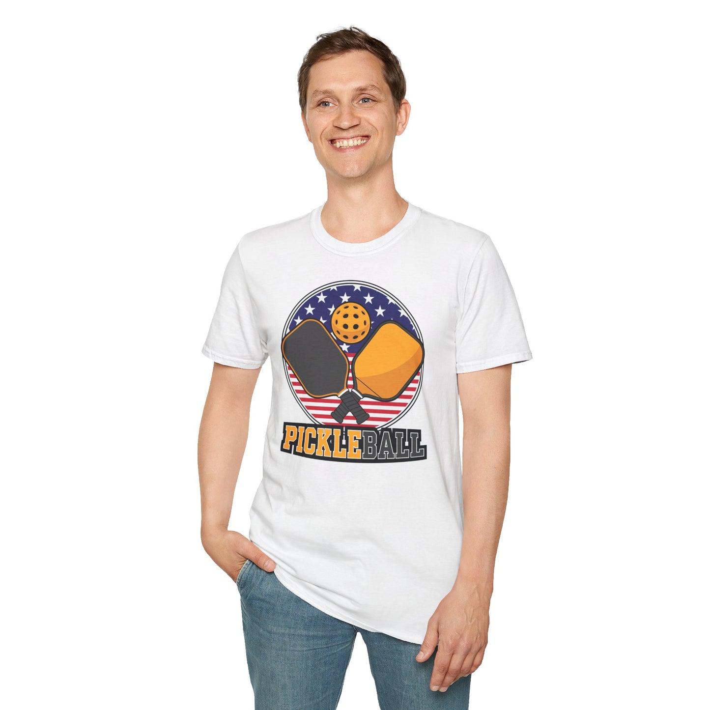 Pickleball Crossed Paddles Graphic Tee for Pickleball Fans