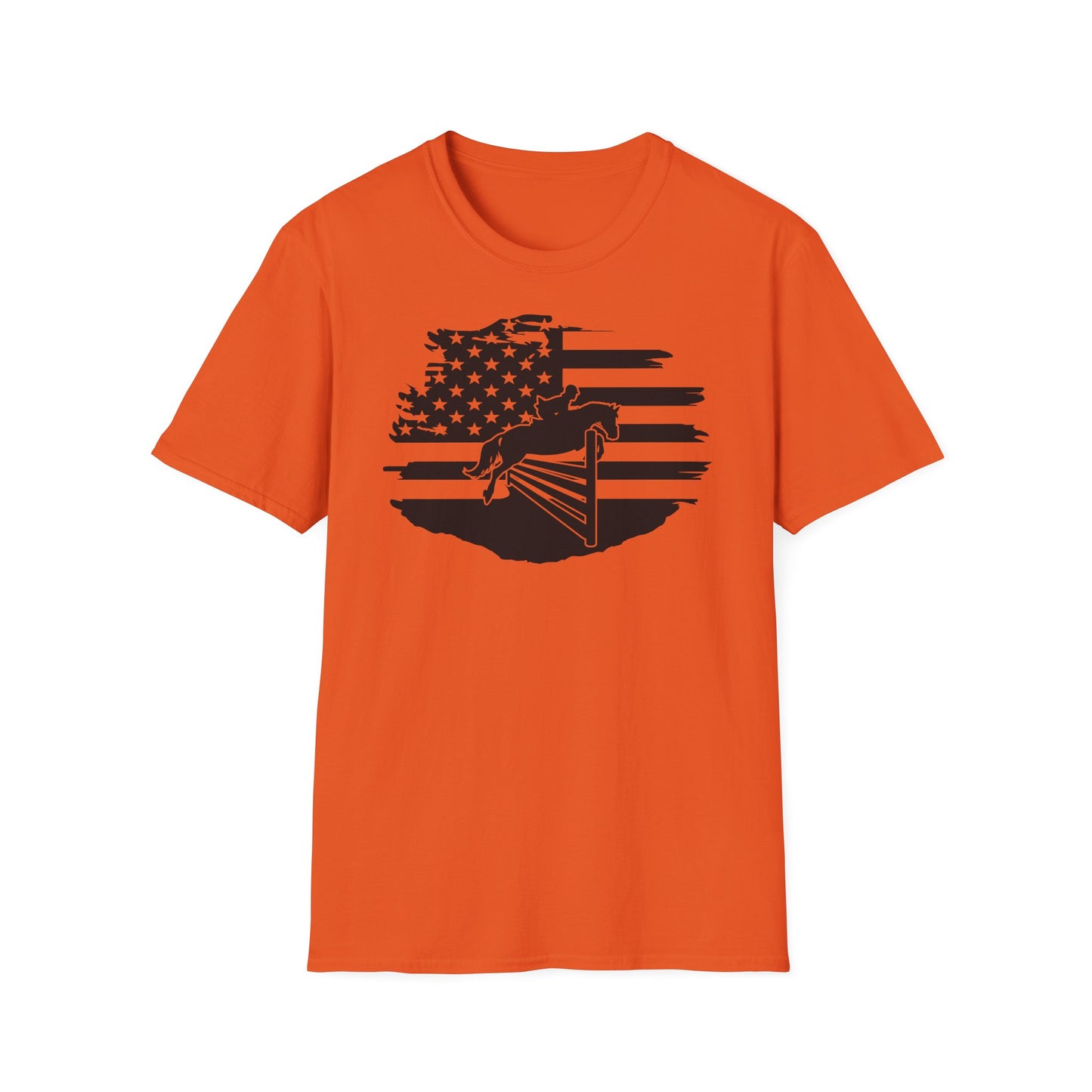 Jumper with Distressed Flag - Softstyle T-Shirt