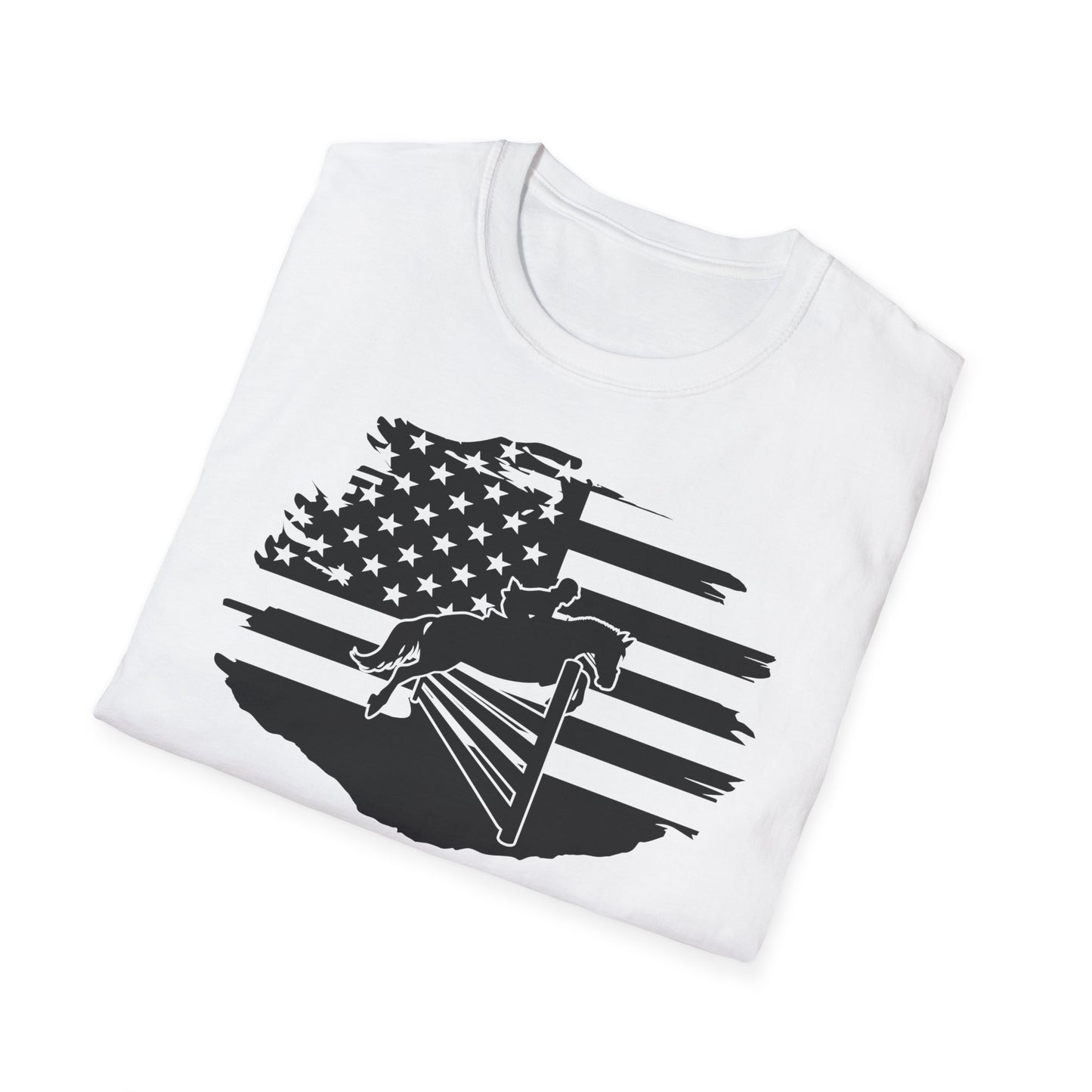 Jumper with Distressed Flag - Softstyle T-Shirt