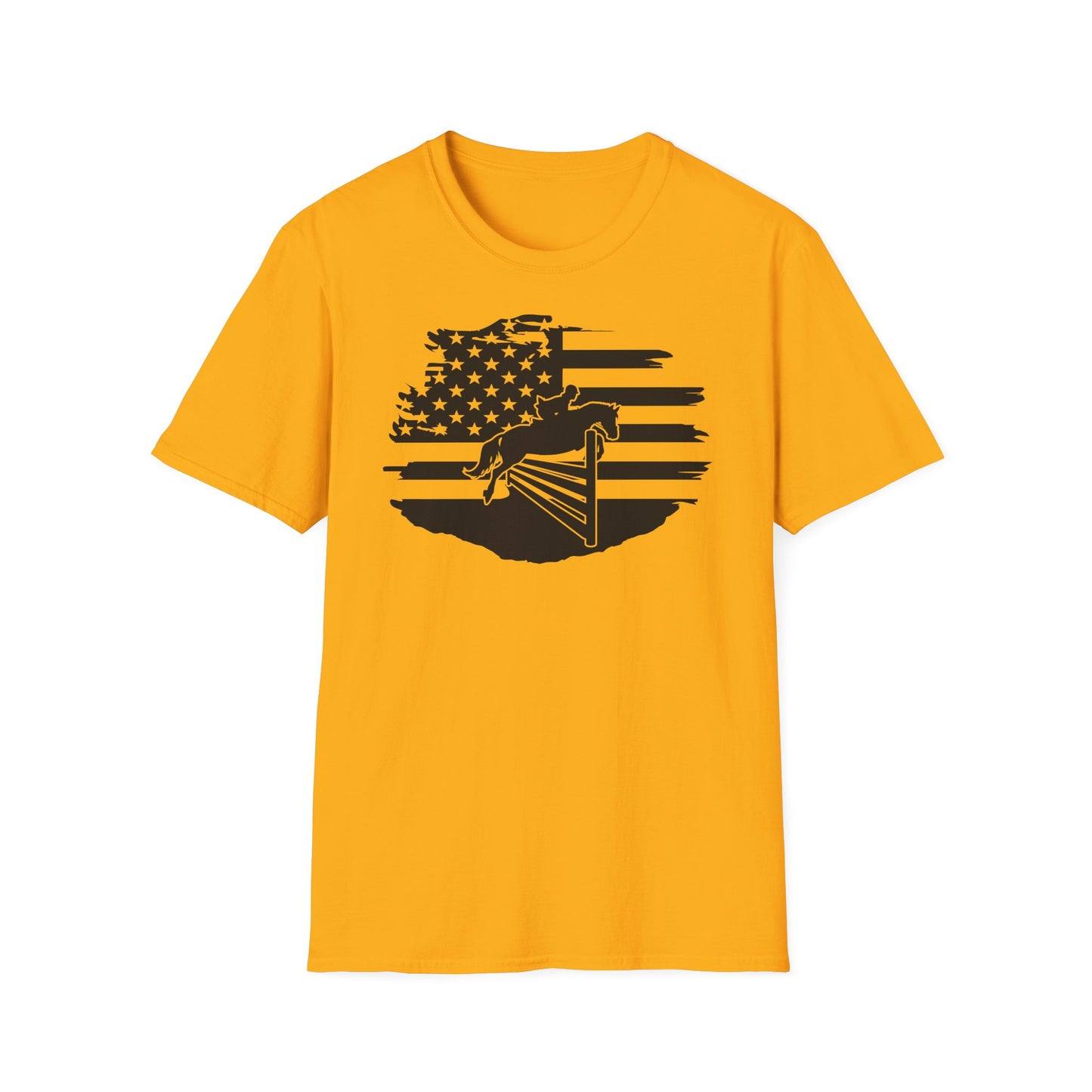 Jumper with Distressed Flag - Softstyle T-Shirt