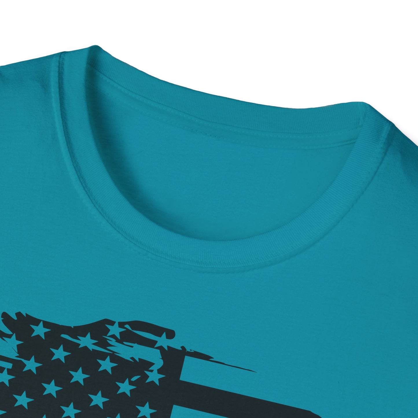 Jumper with Distressed Flag - Softstyle T-Shirt