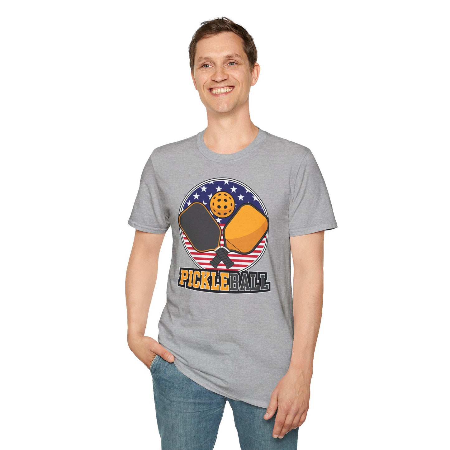 Pickleball Crossed Paddles Graphic Tee for Pickleball Fans
