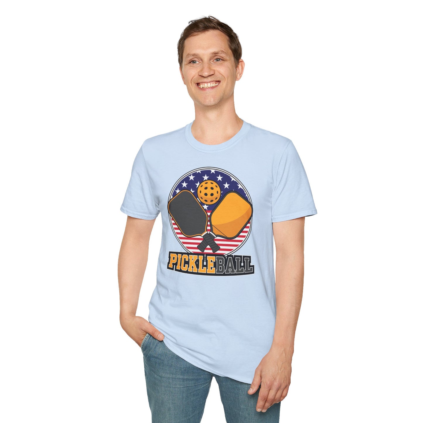 Pickleball Crossed Paddles Graphic Tee for Pickleball Fans