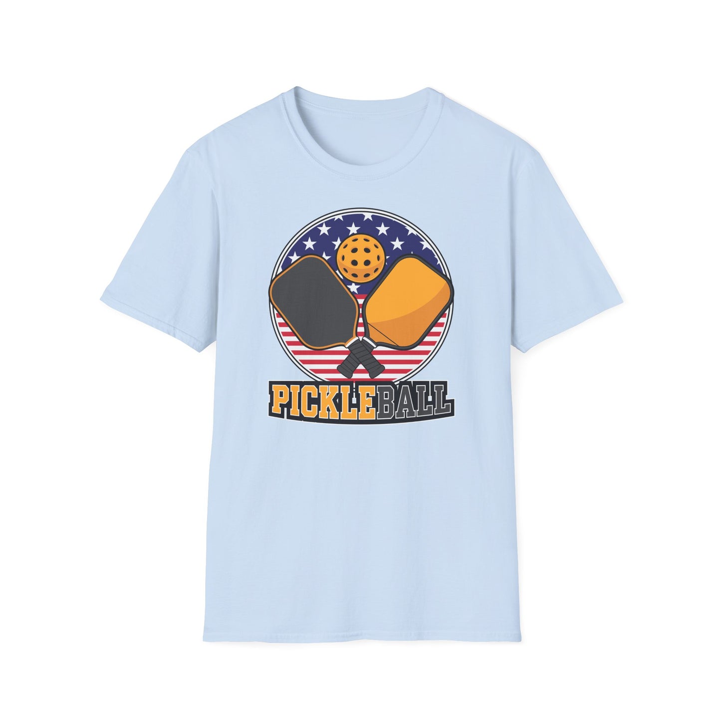 Pickleball Crossed Paddles Graphic Tee for Pickleball Fans