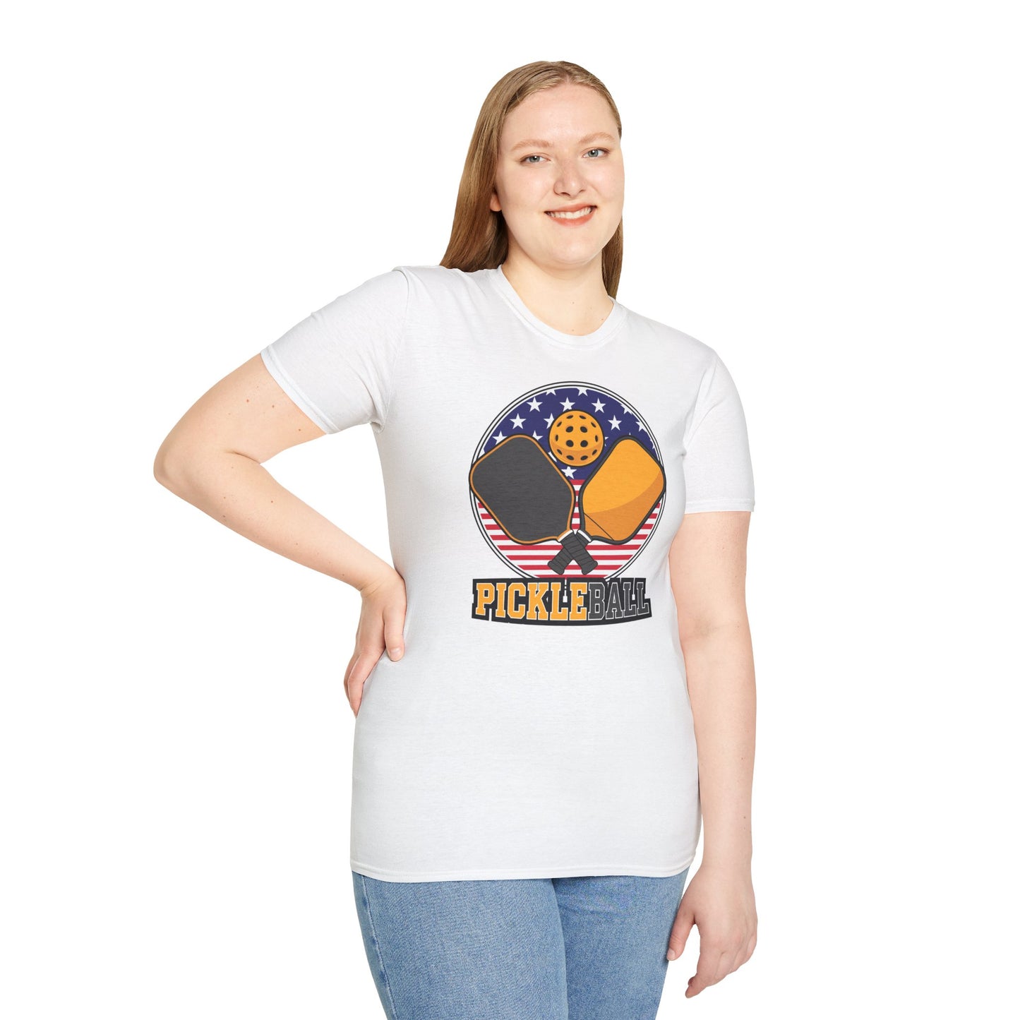 Pickleball Crossed Paddles Graphic Tee for Pickleball Fans