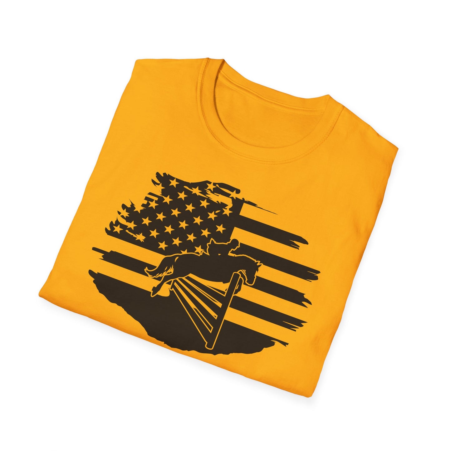 Jumper with Distressed Flag - Softstyle T-Shirt
