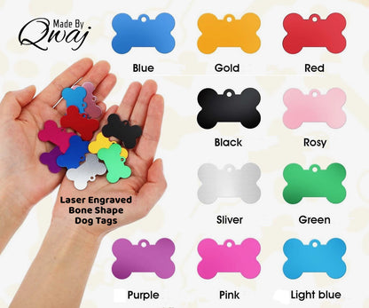 Dog Tags - Bone Shape, Small