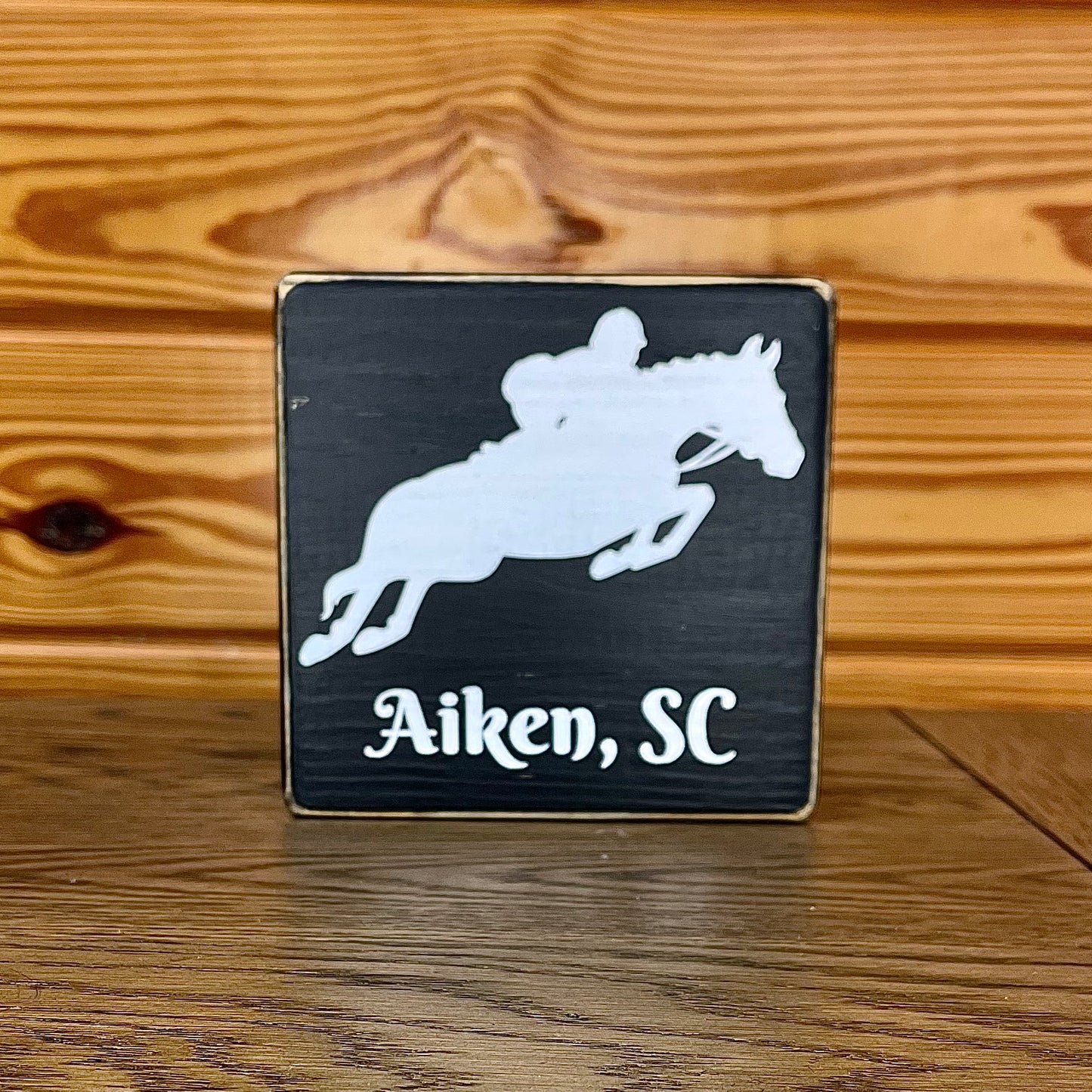 Sign - Equine Rustic Wooden Block/Shelf Sitter